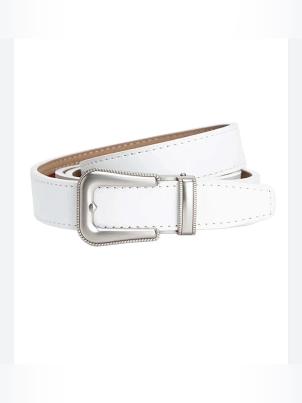Nexbelt Women’s Dakota Dress Ratchet Belt Size 28 White Leather 1 Inch Wide